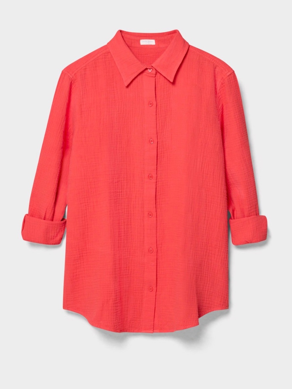 Aritzia Coral-Red Button-Down Shirt
